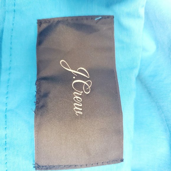 J. Crew Zip Front Perfect Lightweight Perfect Rain Jacket Sky Blue - Picture 10 of 12